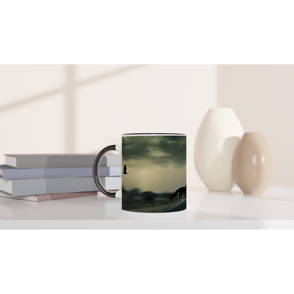 White 11oz Ceramic Mug with Color Inside