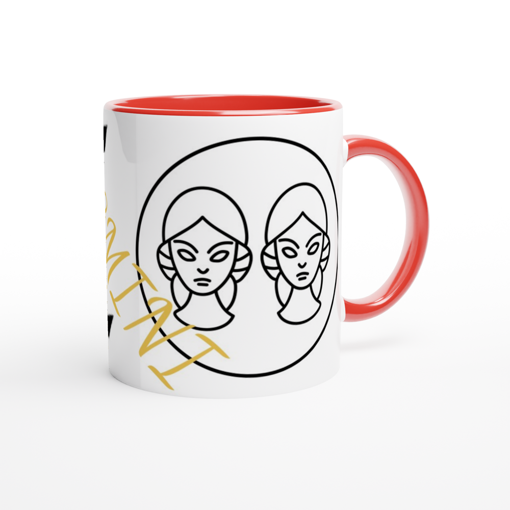 White 11oz Ceramic Mug with Color Inside