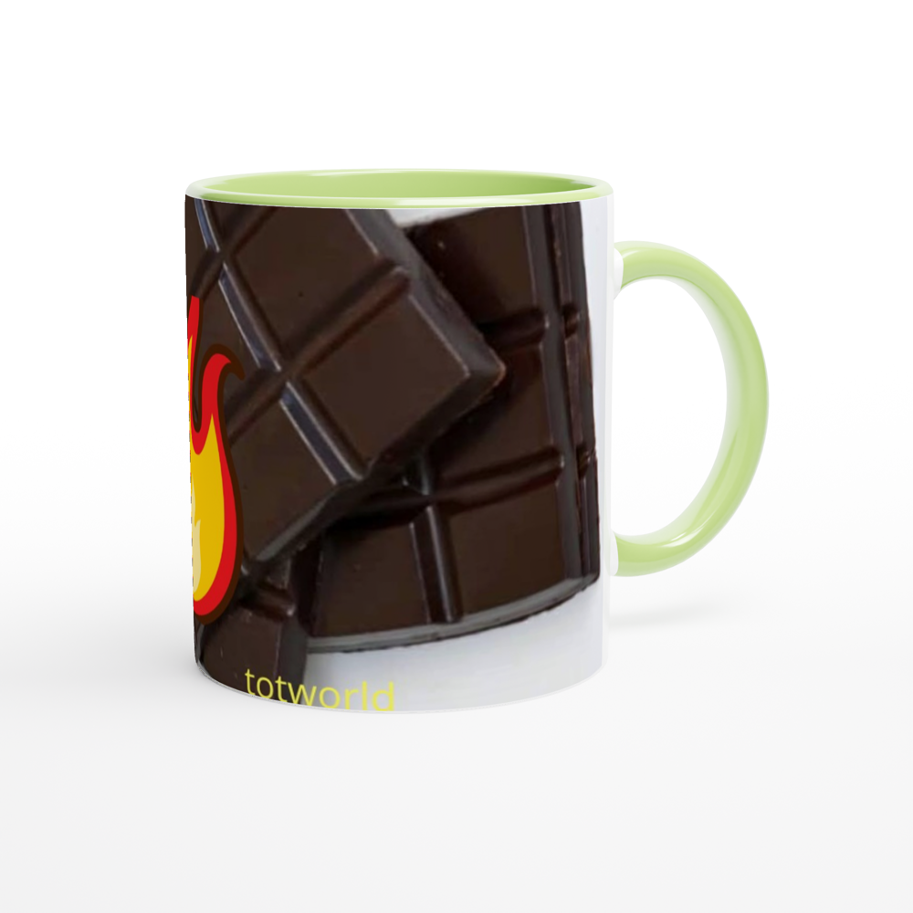 White 11oz Ceramic Mug with Color Inside