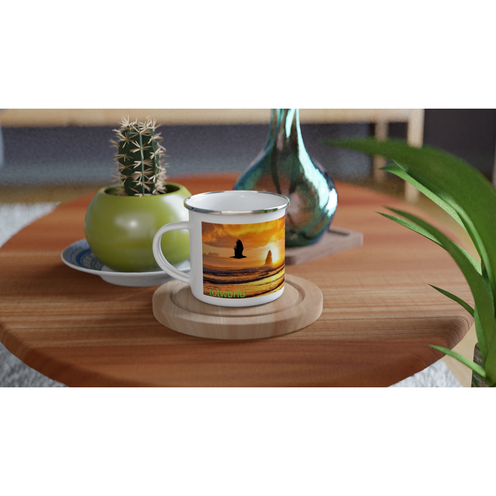 White 12oz Enamel Mug