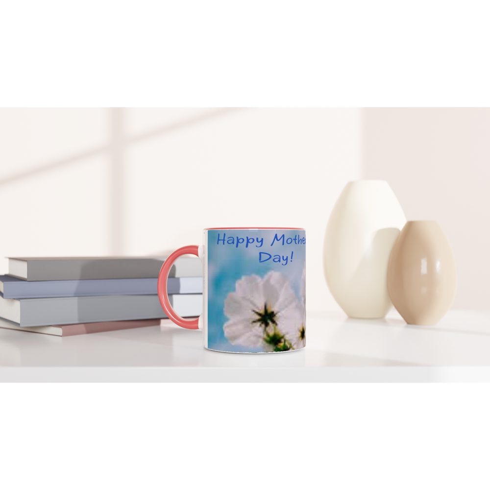White 11oz Ceramic Mug with Color Inside