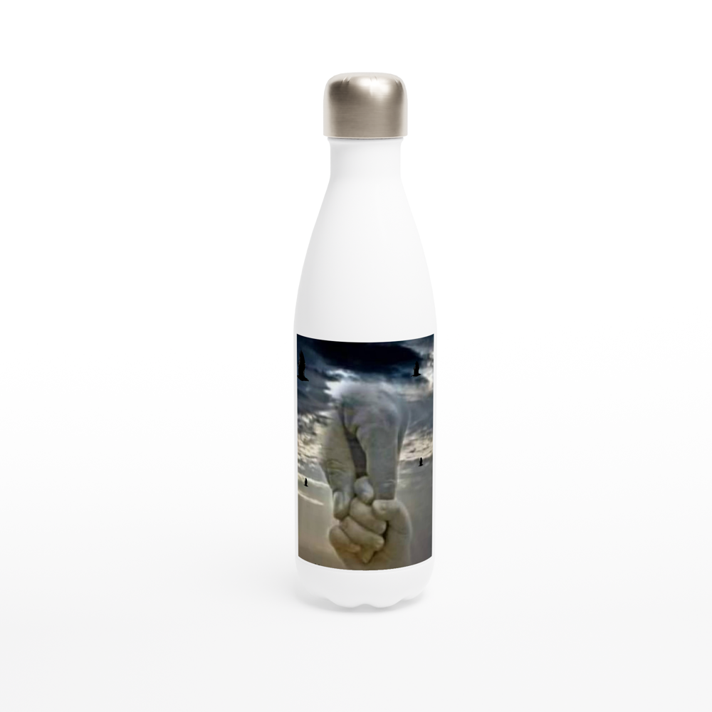 White 17oz Stainless Steel Water Bottle