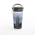 White 15oz Stainless Steel Travel Mug