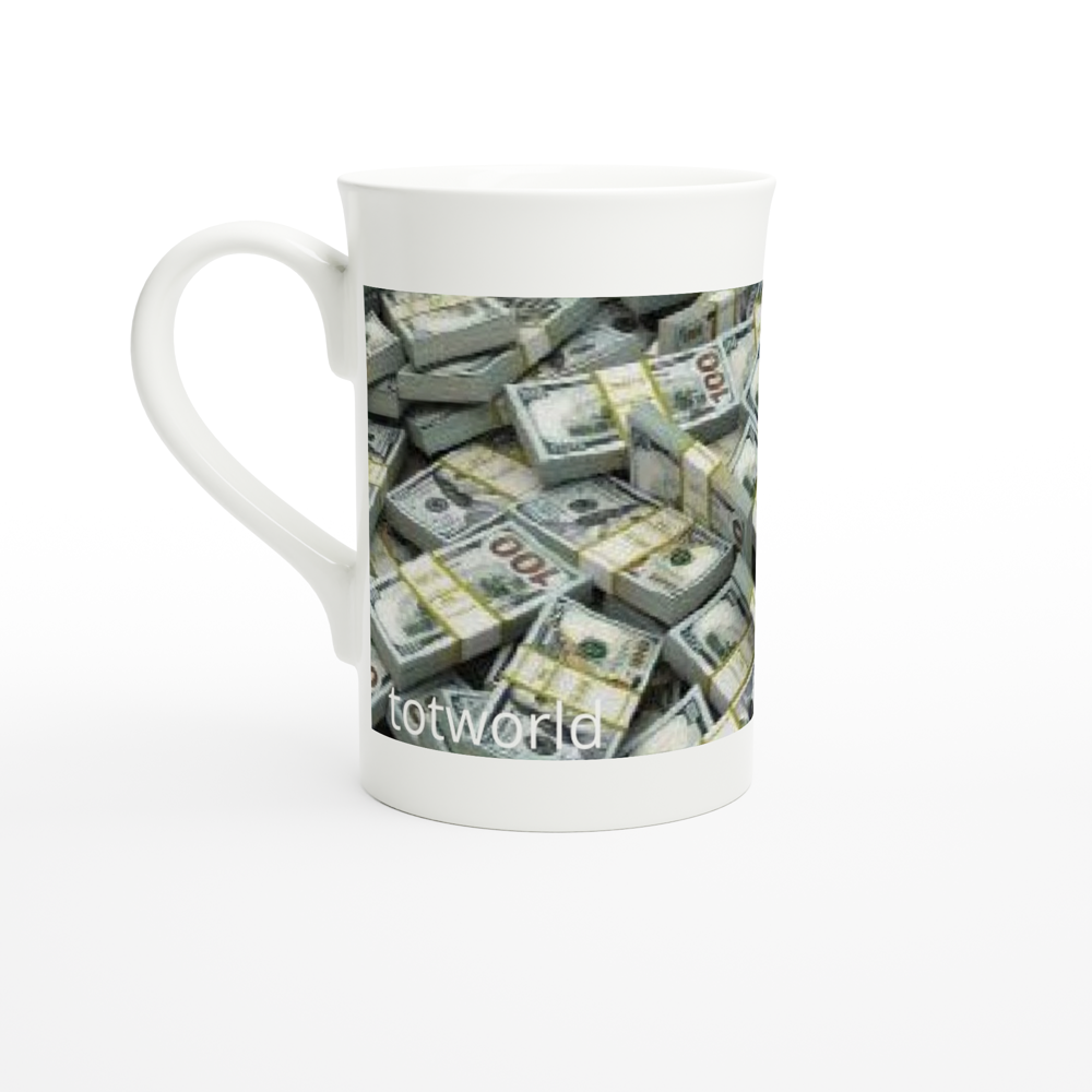 White 10oz Porcelain Slim Mug
