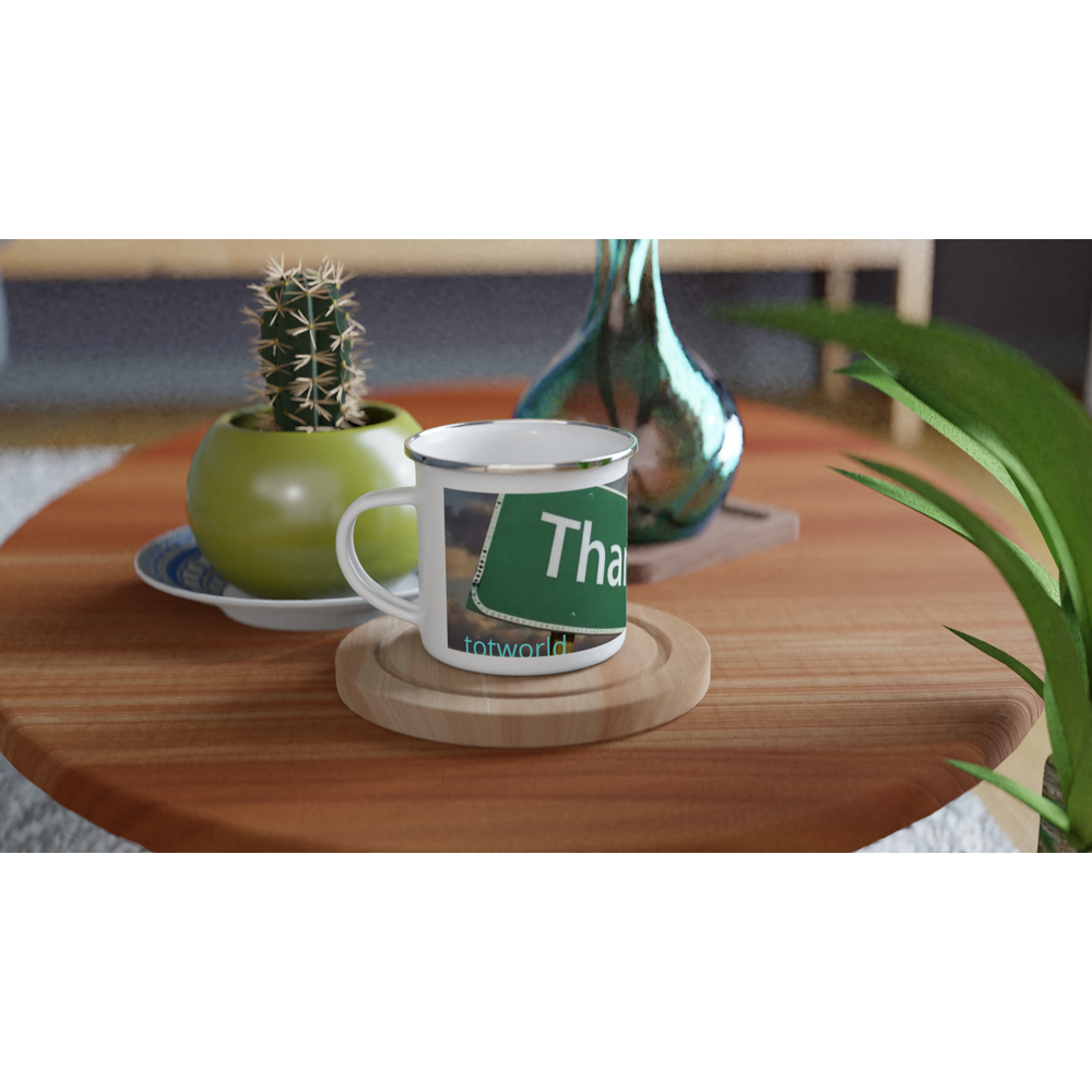 White 12oz Enamel Mug