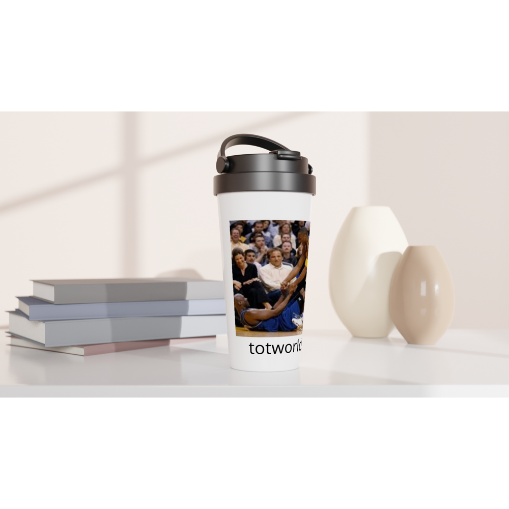 White 15oz Stainless Steel Travel Mug