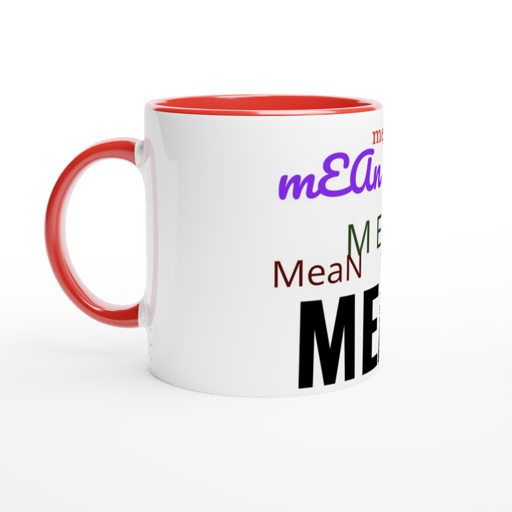 White 11oz Ceramic Mug with Color Inside