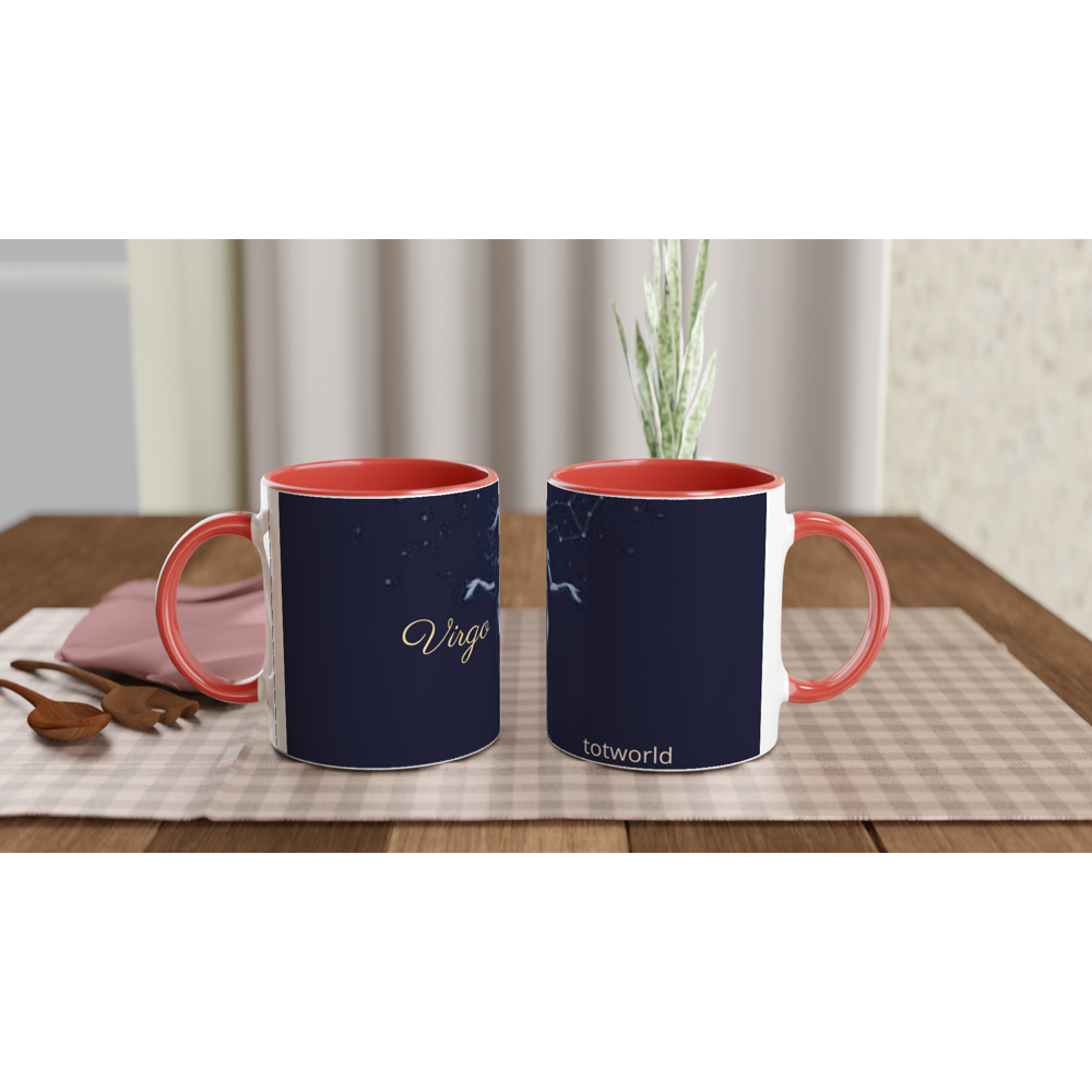 White 11oz Ceramic Mug with Color Inside