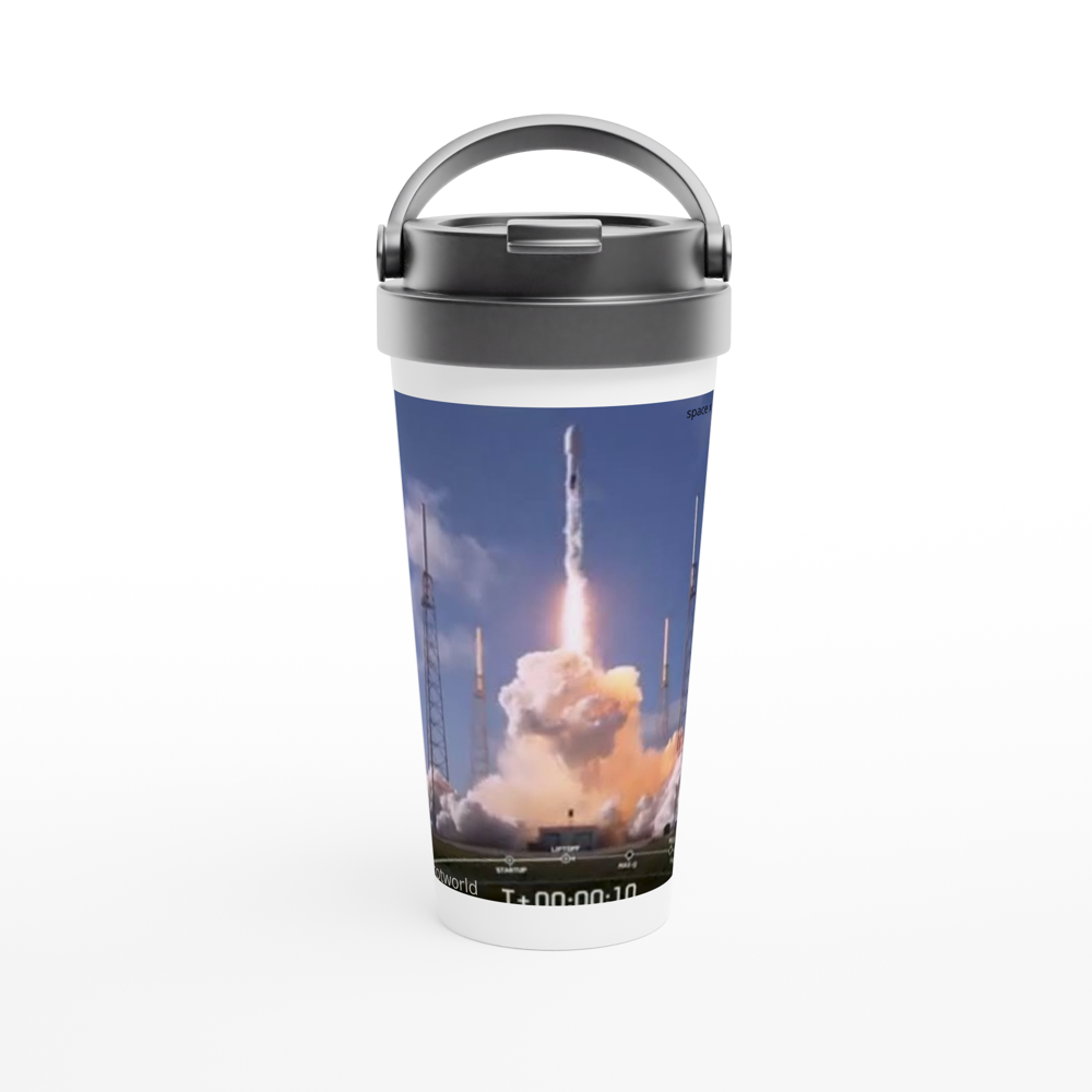 White 15oz Stainless Steel Travel Mug
