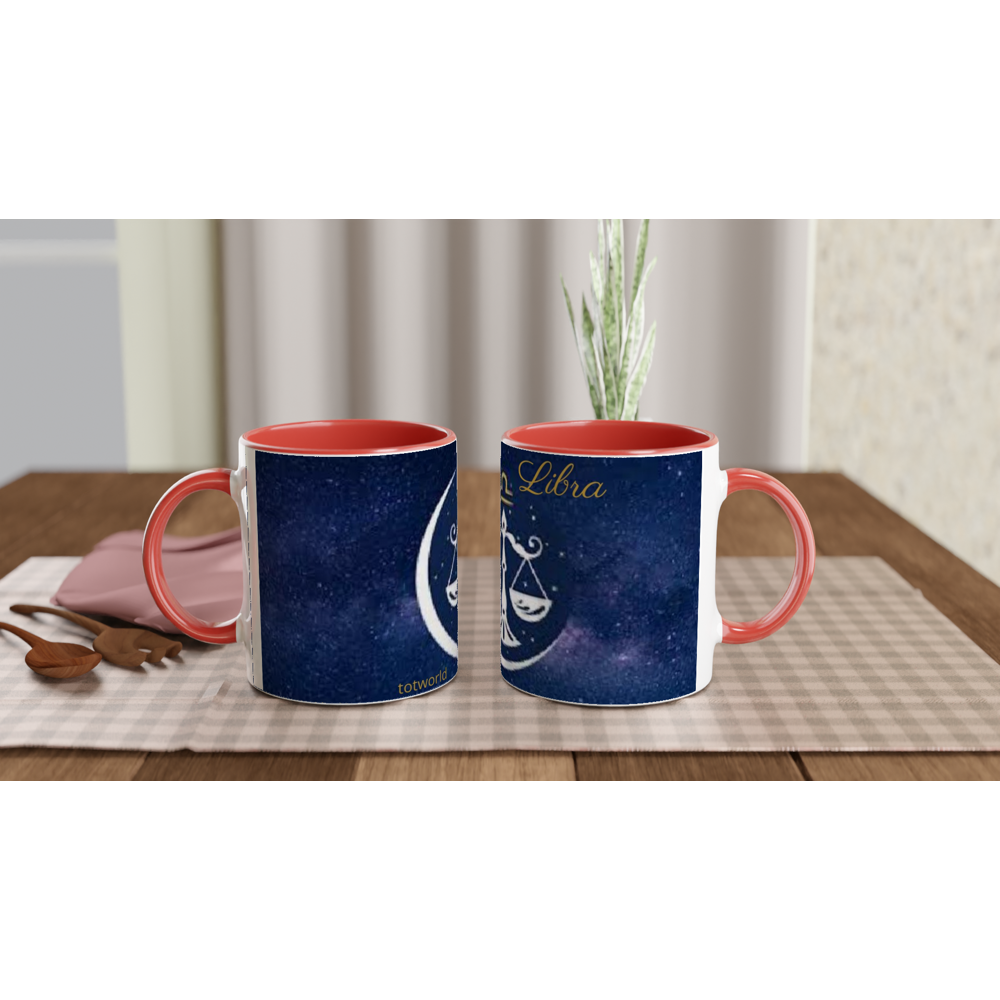 White 11oz Ceramic Mug with Color Inside