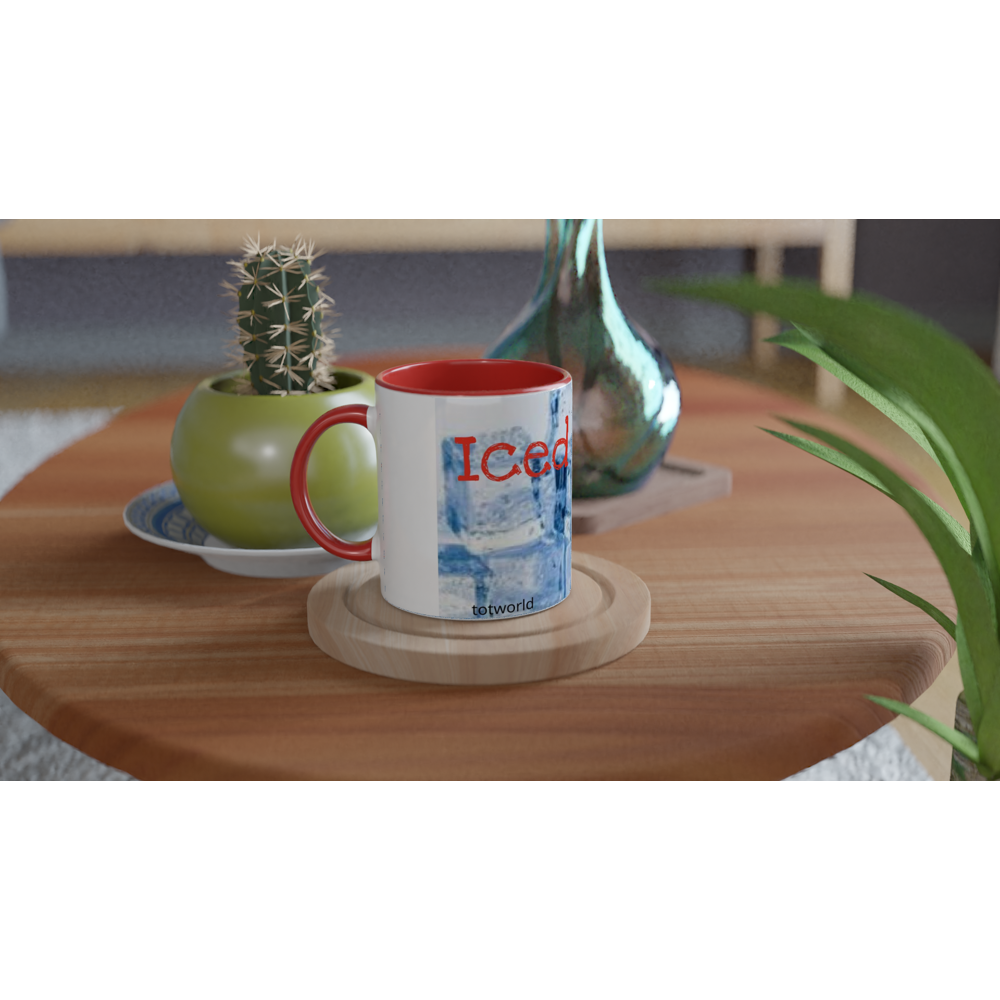 White 11oz Ceramic Mug with Color Inside
