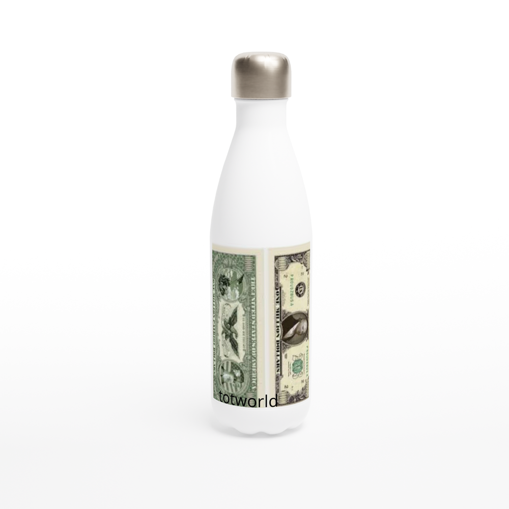 White 17oz Stainless Steel Water Bottle