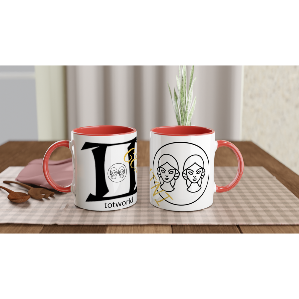 White 11oz Ceramic Mug with Color Inside