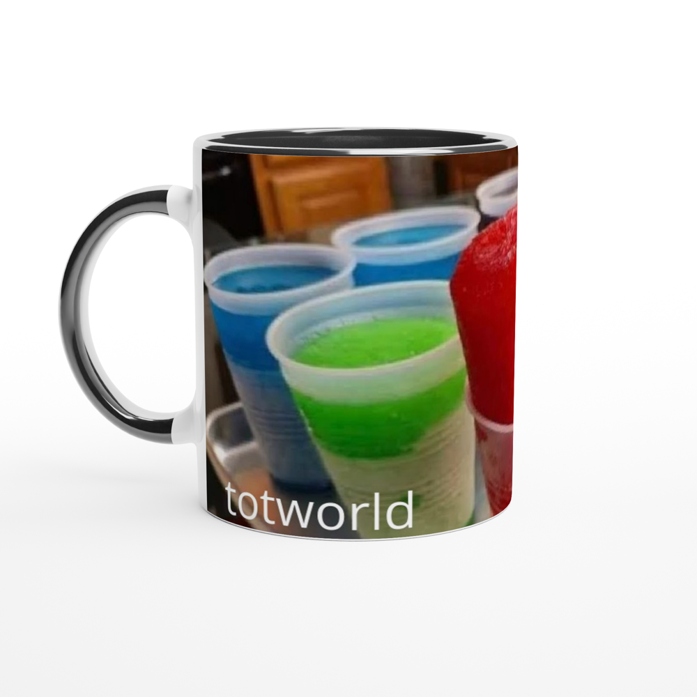 White 11oz Ceramic Mug with Color Inside