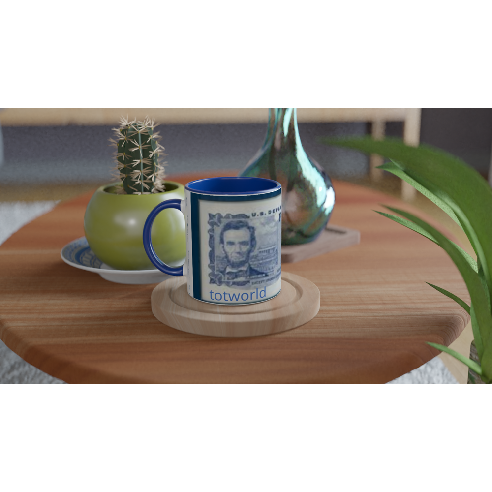 White 11oz Ceramic Mug with Color Inside