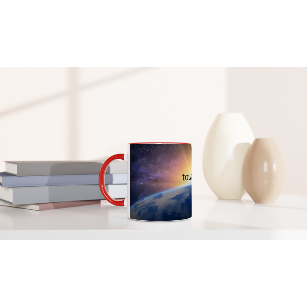 White 11oz Ceramic Mug with Color Inside