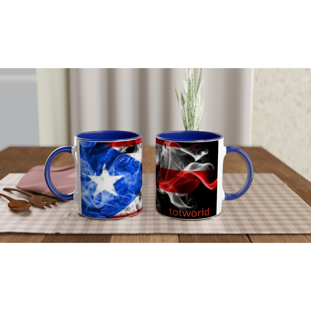 White 11oz Ceramic Mug with Color Inside