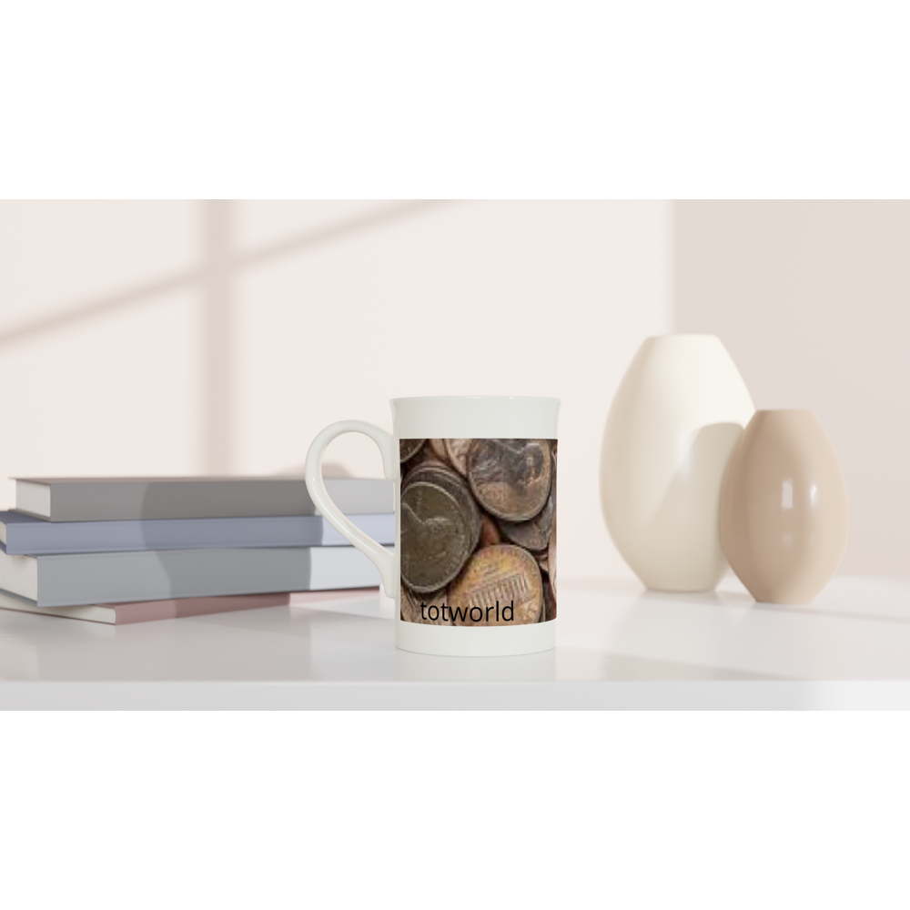 White 10oz Porcelain Slim Mug