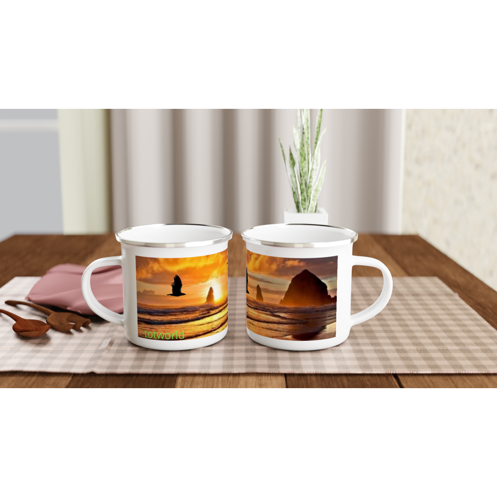 White 12oz Enamel Mug