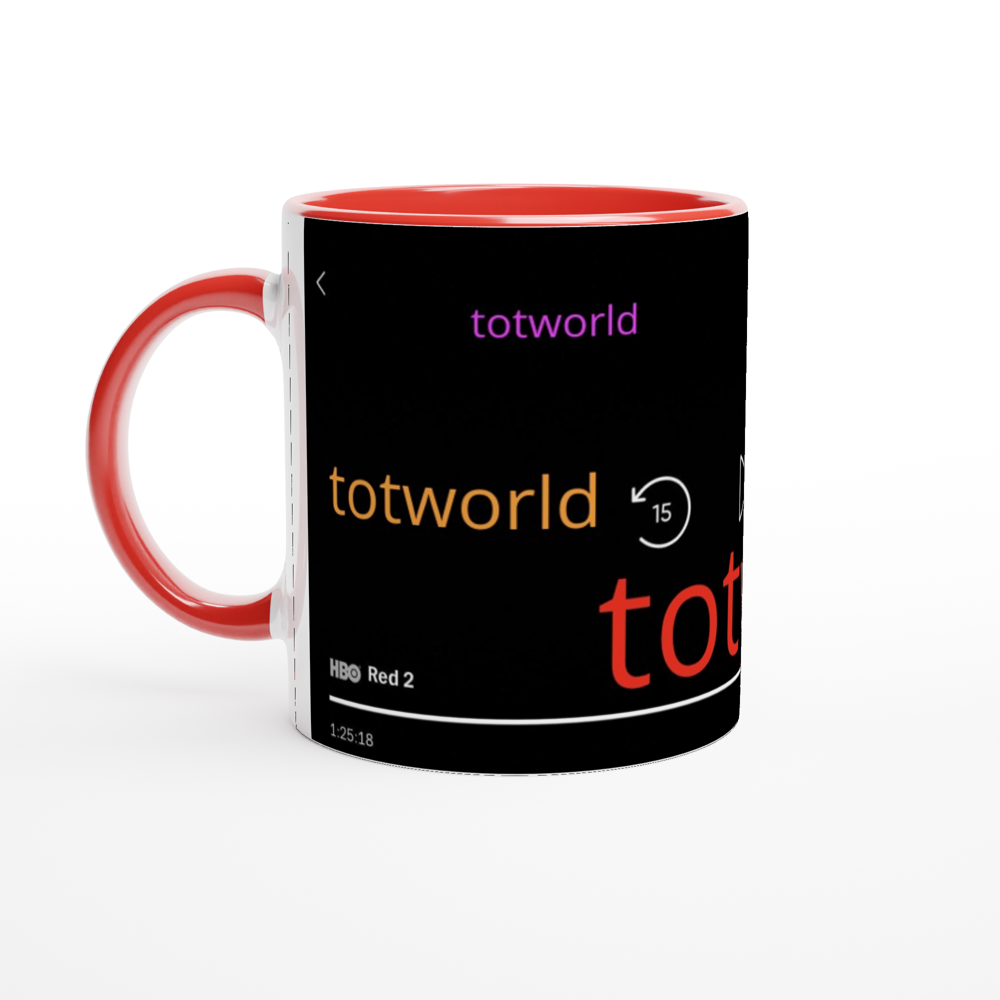 White 11oz Ceramic Mug with Color Inside