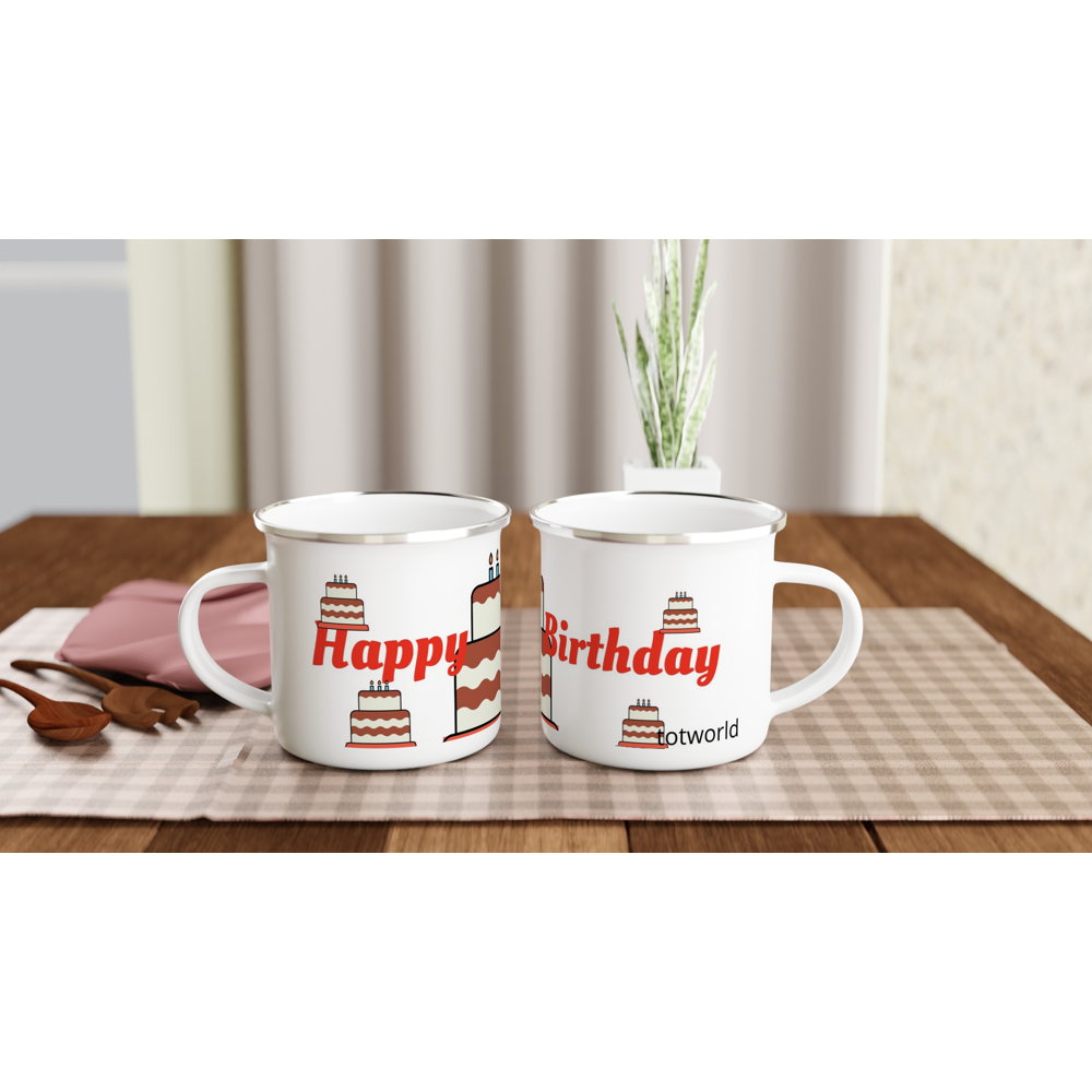 White 12oz Enamel Mug