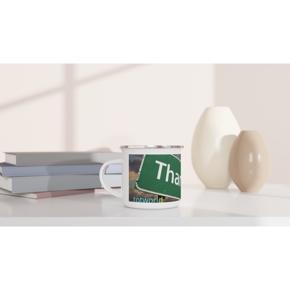 White 12oz Enamel Mug