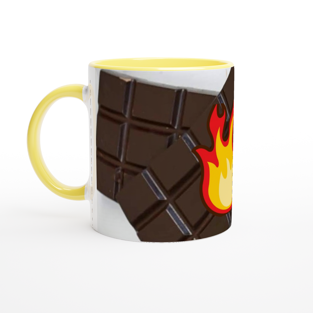 White 11oz Ceramic Mug with Color Inside