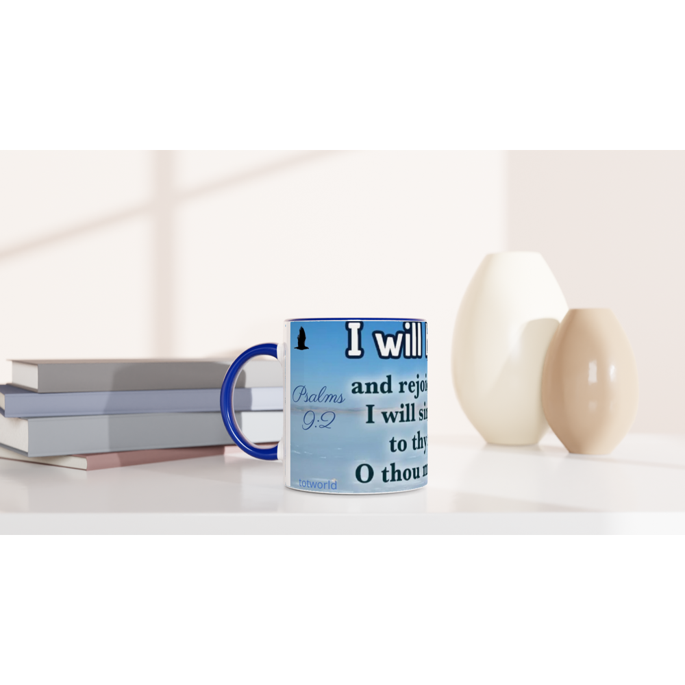 White 11oz Ceramic Mug with Color Inside