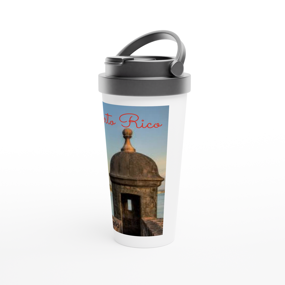 White 15oz Stainless Steel Travel Mug
