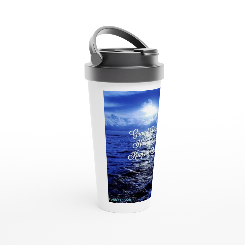 White 15oz Stainless Steel Travel Mug