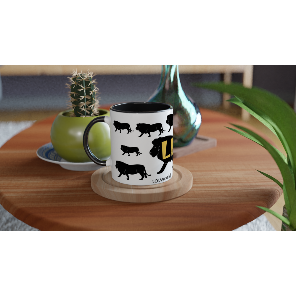 White 11oz Ceramic Mug with Color Inside