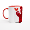 White 11oz Ceramic Mug with Color Inside