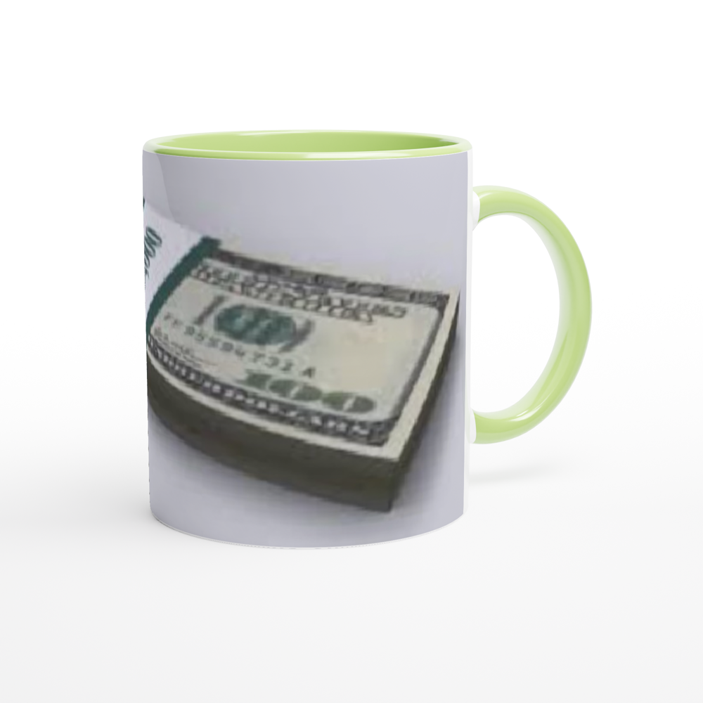 White 11oz Ceramic Mug with Color Inside