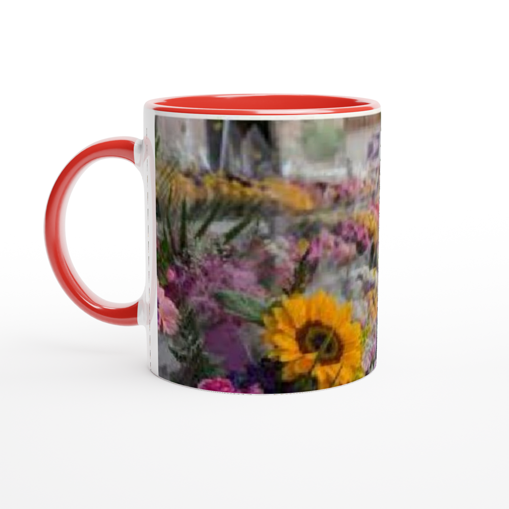 White 11oz Ceramic Mug with Color Inside