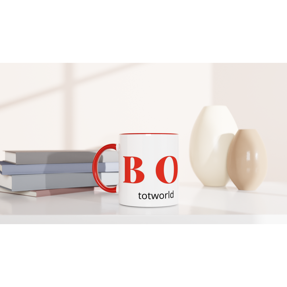 White 11oz Ceramic Mug with Color Inside