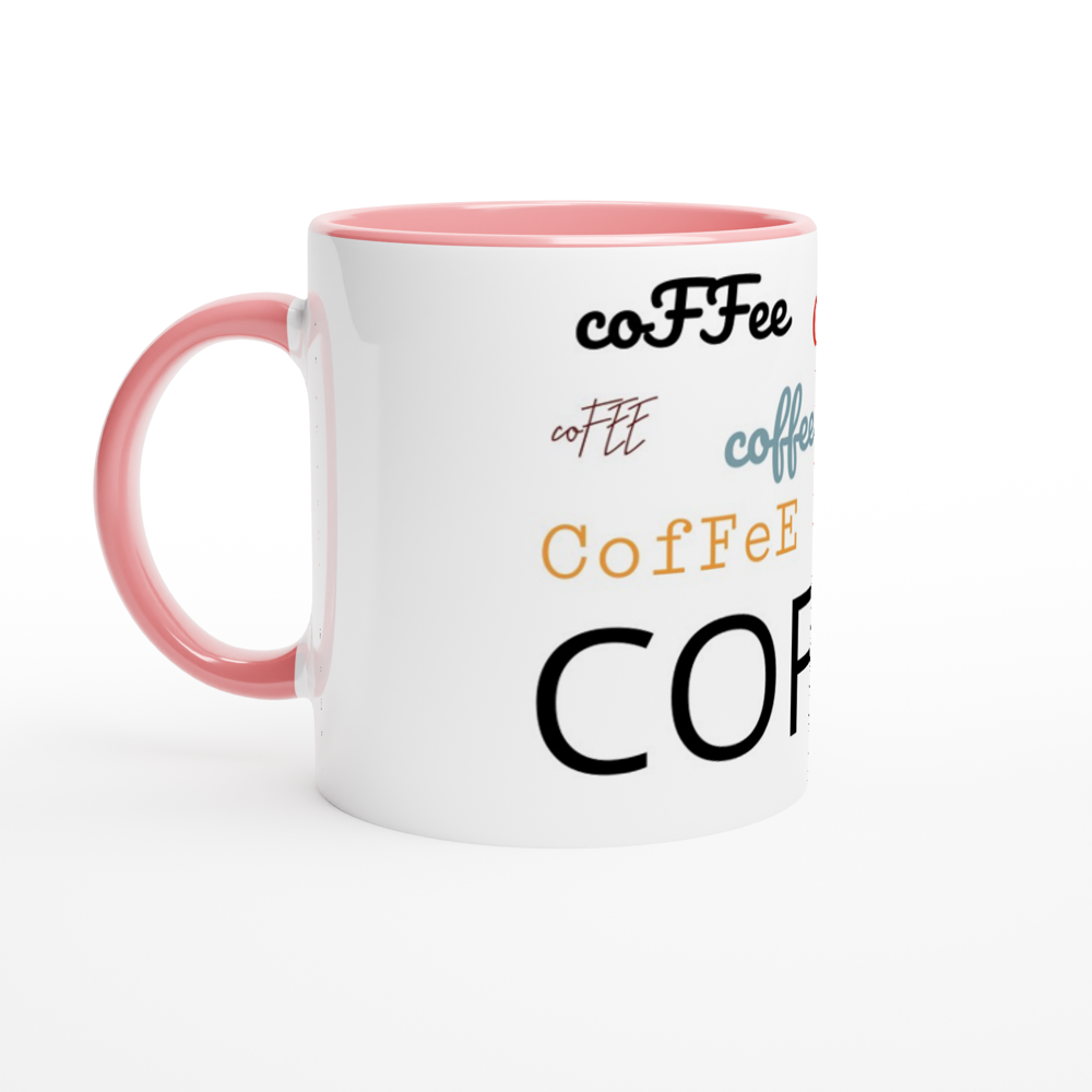 White 11oz Ceramic Mug with Color Inside