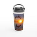 White 15oz Stainless Steel Travel Mug