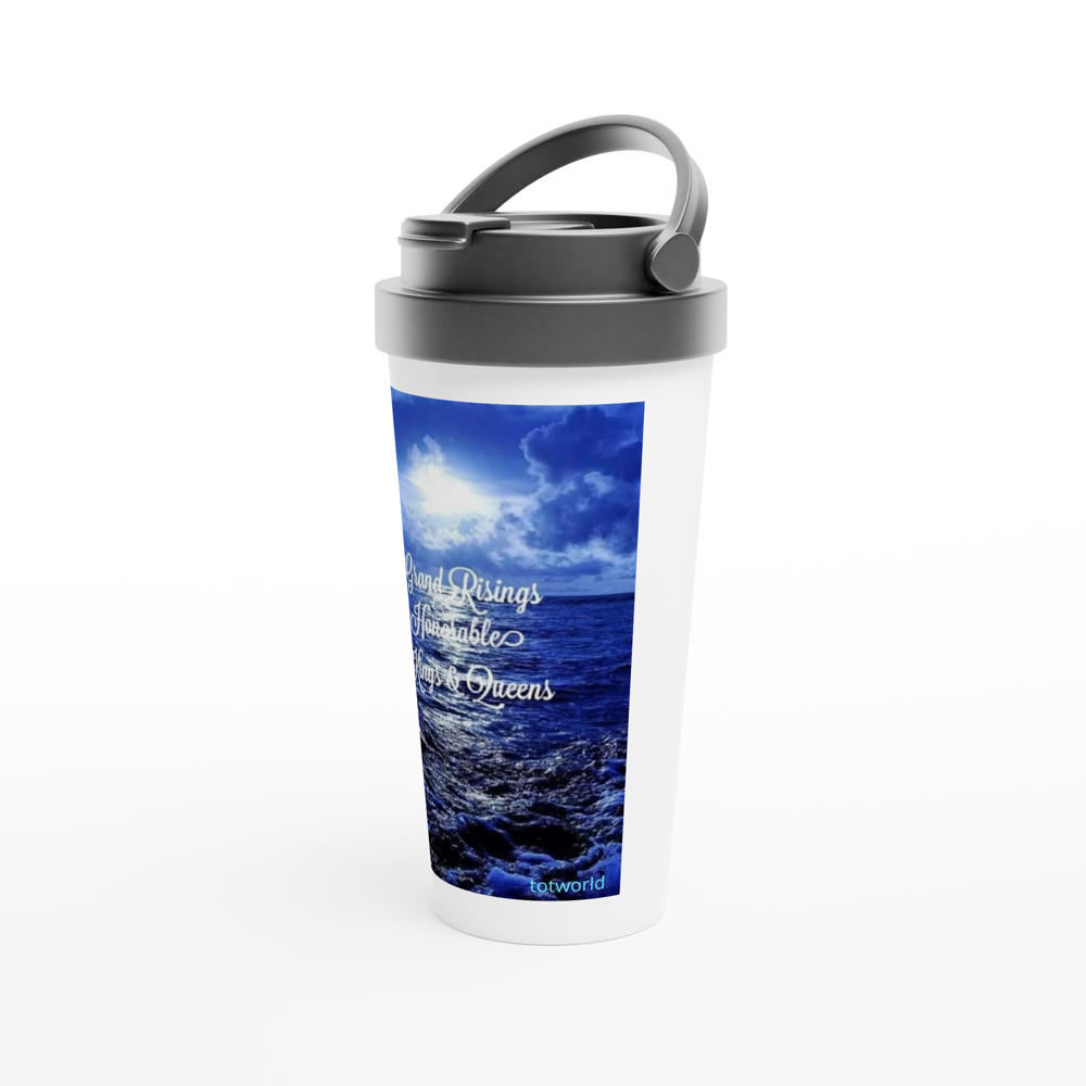 White 15oz Stainless Steel Travel Mug