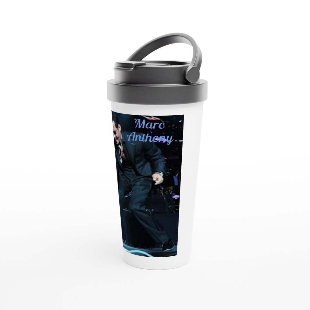 White 15oz Stainless Steel Travel Mug