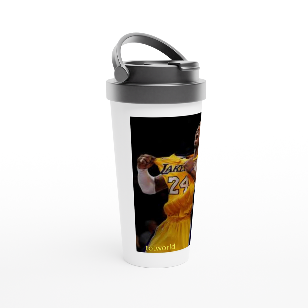 White 15oz Stainless Steel Travel Mug