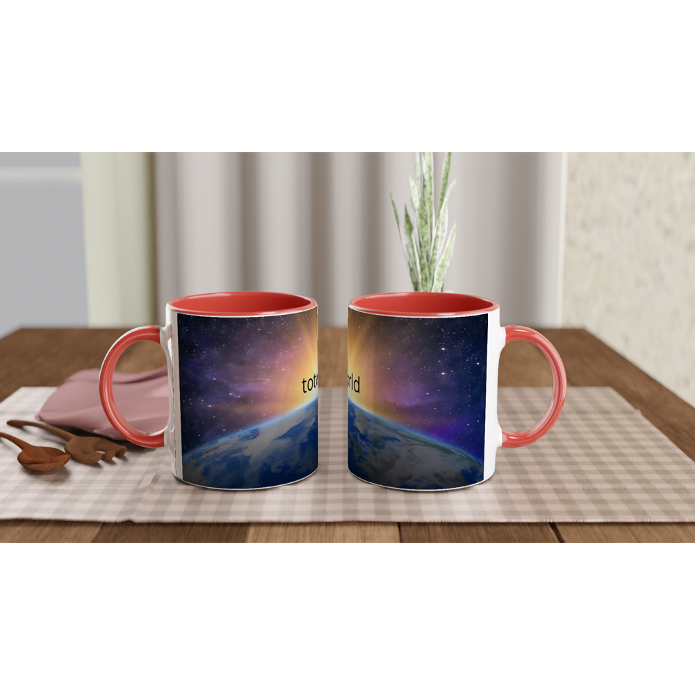 White 11oz Ceramic Mug with Color Inside