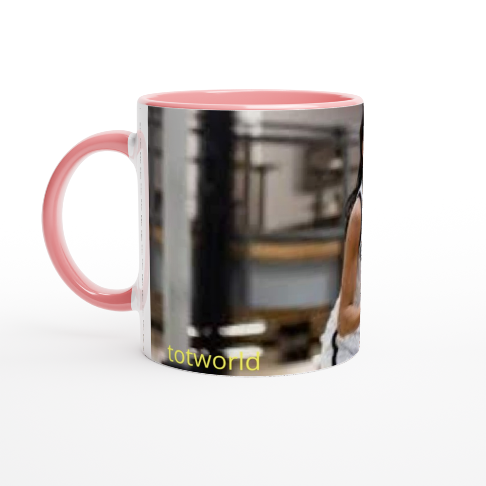 White 11oz Ceramic Mug with Color Inside