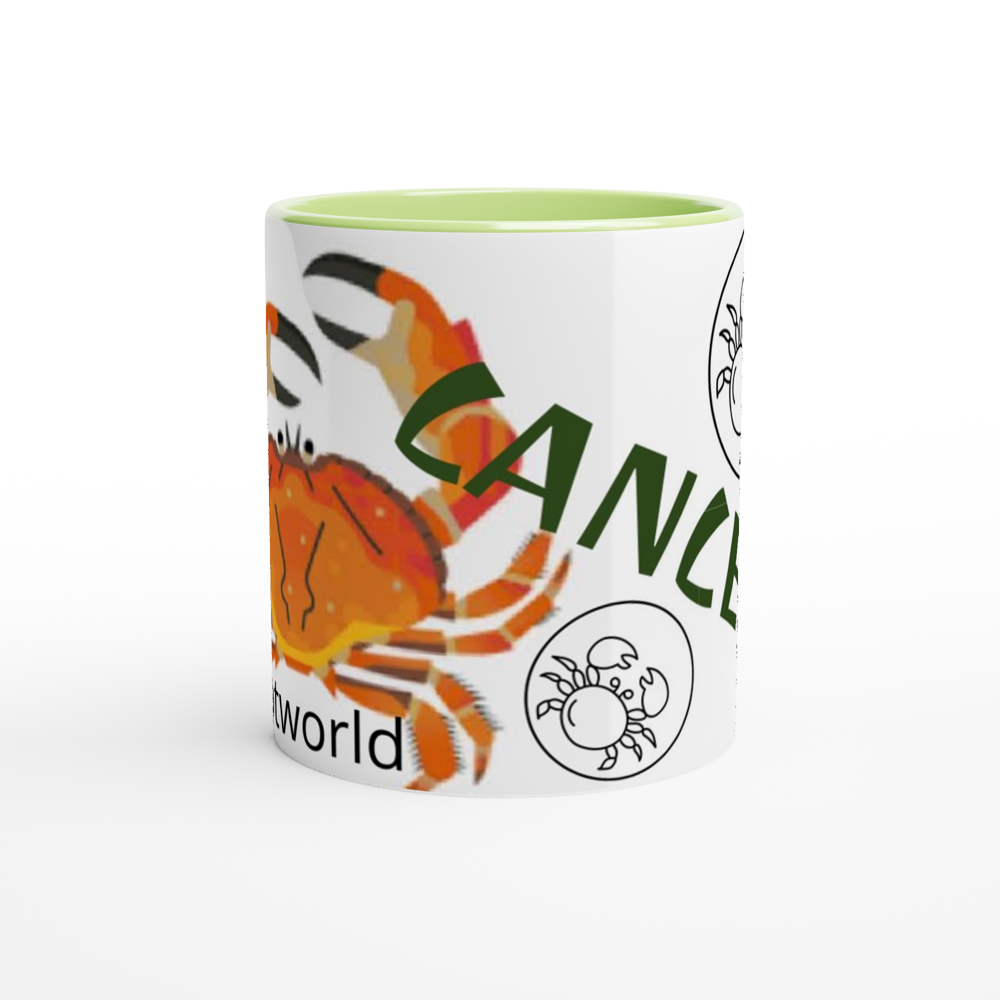 White 11oz Ceramic Mug with Color Inside