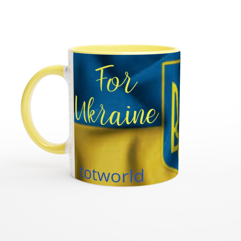 White 11oz Ceramic Mug with Color Inside