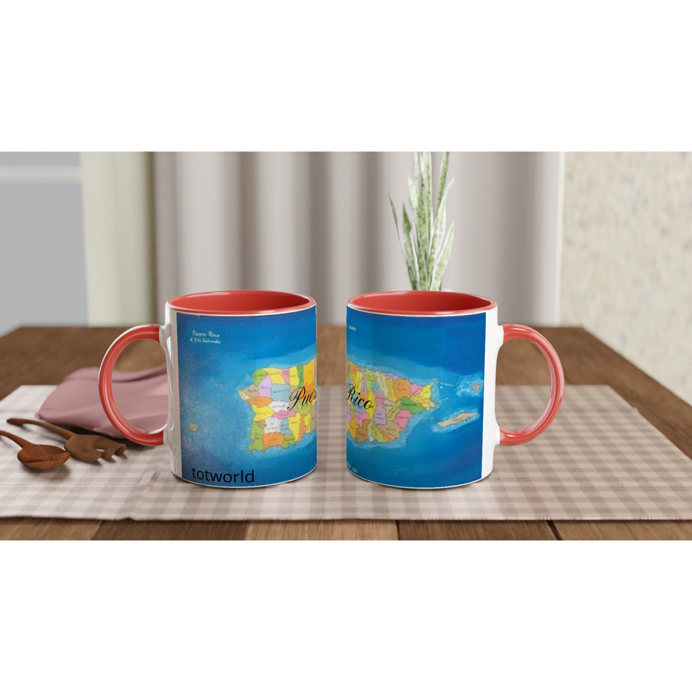 White 11oz Ceramic Mug with Color Inside