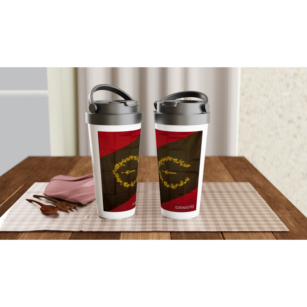 White 15oz Stainless Steel Travel Mug