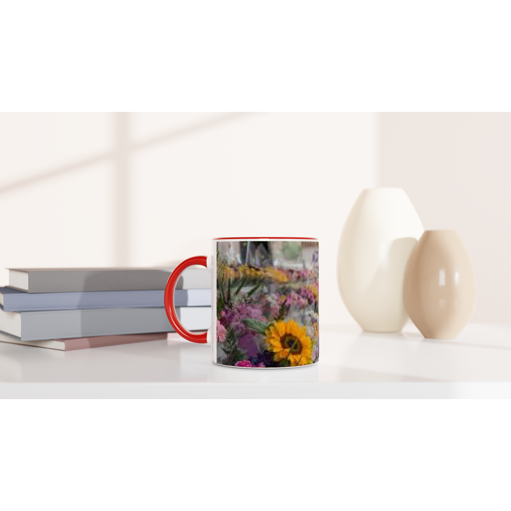 White 11oz Ceramic Mug with Color Inside