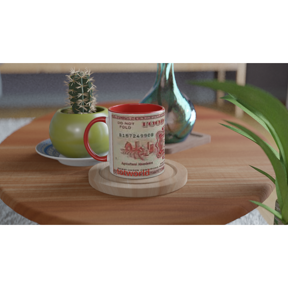 White 11oz Ceramic Mug with Color Inside