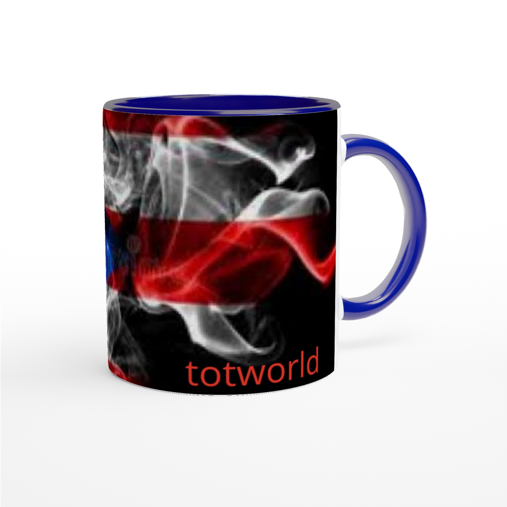 White 11oz Ceramic Mug with Color Inside