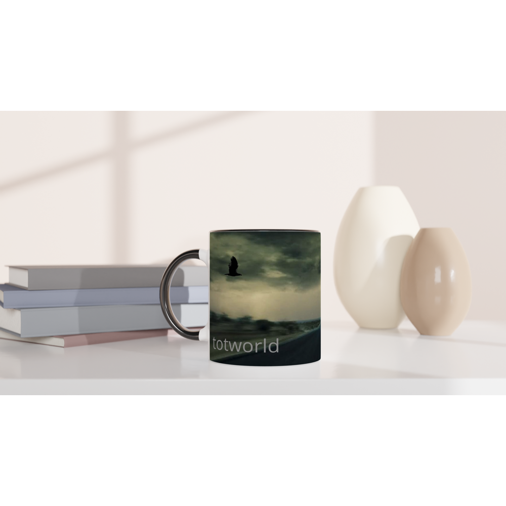 White 11oz Ceramic Mug with Color Inside